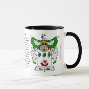 Burnette Family Coat of Arms Mug