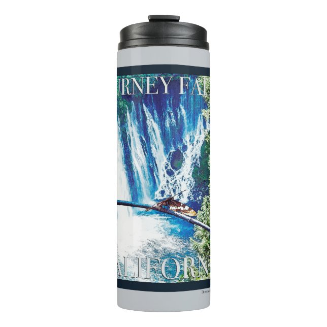 Burney Falls, CA Poster Thermal Tumbler (Front)