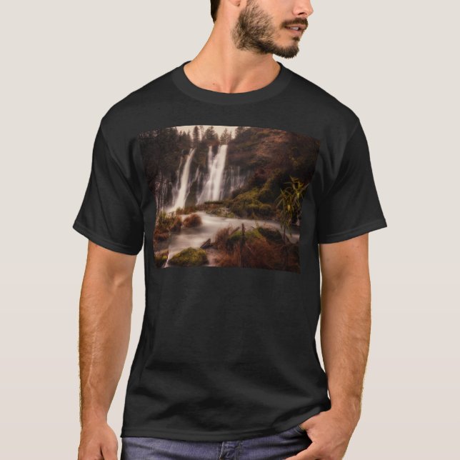 Burney Falls Down Stream T-Shirt (Front)