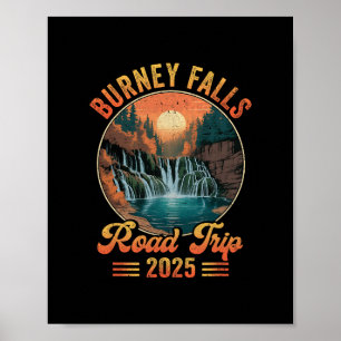 Burney Falls Road Trip 2025 Summer Vacation Family Poster