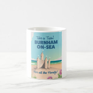 BURNHAM-ON-SEA sandcastle travel poster Coffee Mug