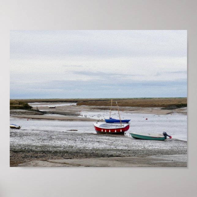 Burnham Overy Staithe boats Poster (Front)