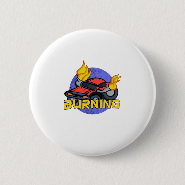 Burning 6 Cm Round Badge (Front)