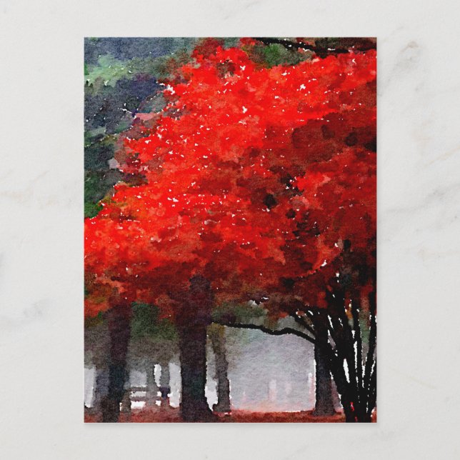 Burning Autumn Postcard (Front)