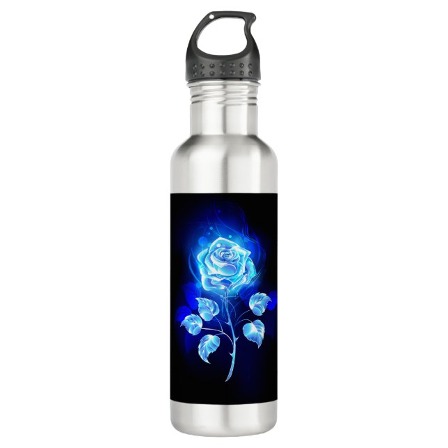 Burning Blue Rose 710 Ml Water Bottle (Front)