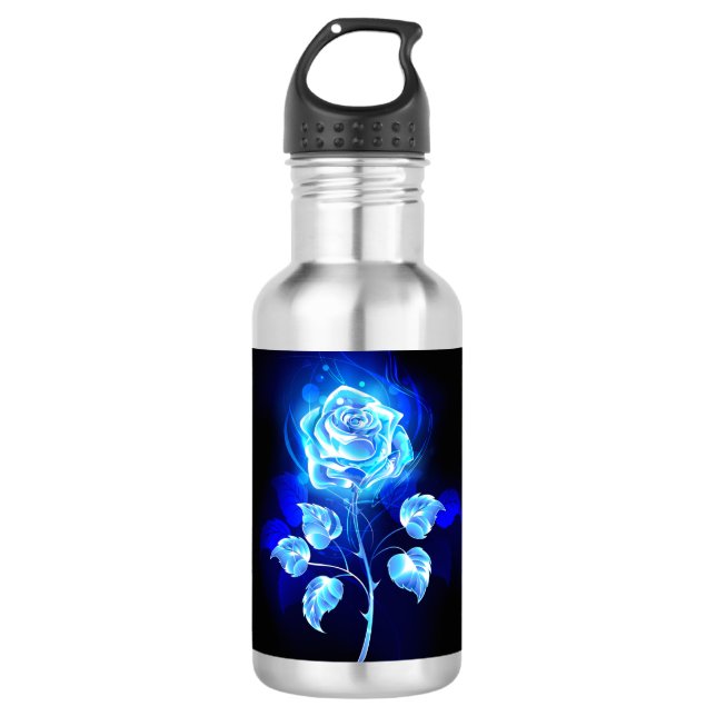 Burning Blue Rose 710 Ml Water Bottle (Front)