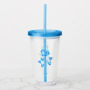 Burning Blue Rose Acrylic Tumbler