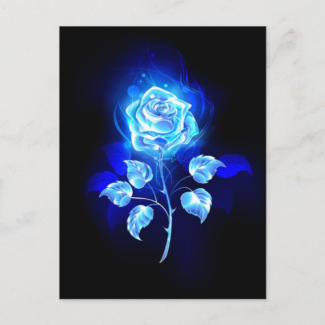 Burning Blue Rose Advice Card (Front)