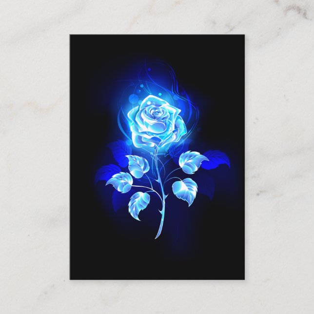 Burning Blue Rose Business Card (Front)