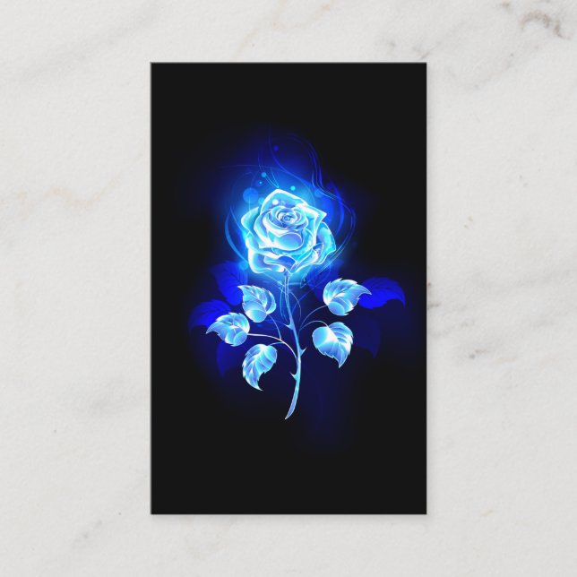 Burning Blue Rose Business Card (Front)