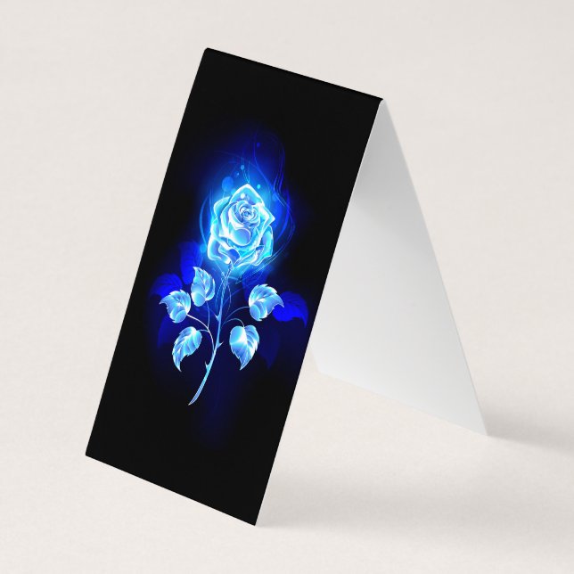 Burning Blue Rose Business Card (Back)