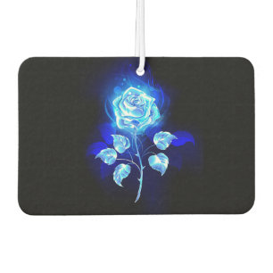 Burning Blue Rose Car Air Freshener
