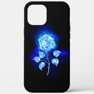 Burning Blue Rose iPhone 12 Pro Max Case