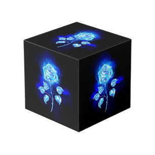 Burning Blue Rose Cube