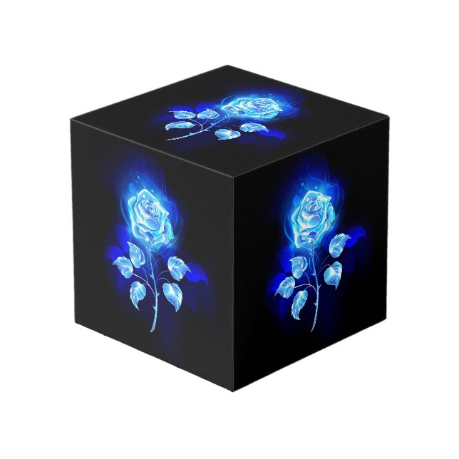 Burning Blue Rose Cube (Front Angled)