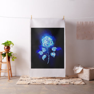 Burning Blue Rose Fabric