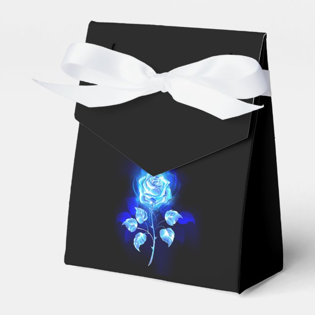 Burning Blue Rose Favour Box (Front Side)