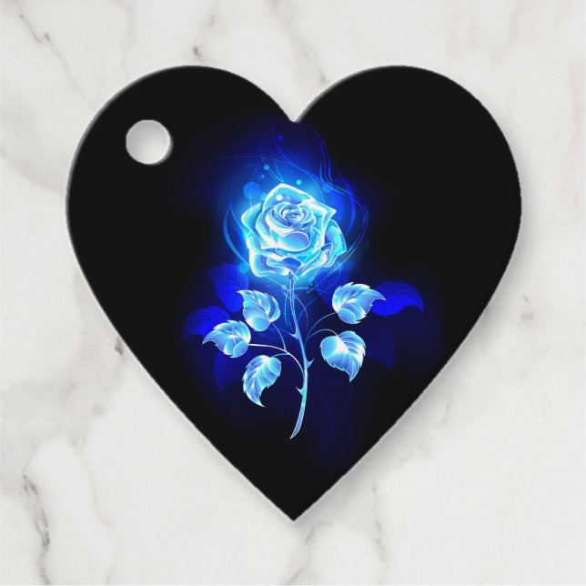 Burning Blue Rose Favour Tags (Front)