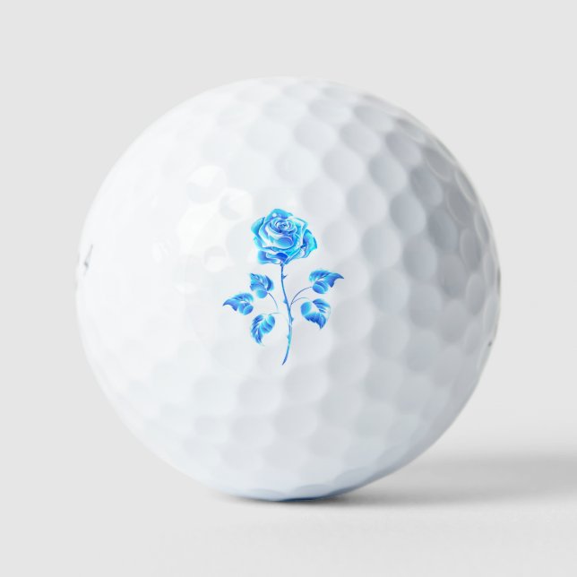 Burning Blue Rose Golf Balls (Front)