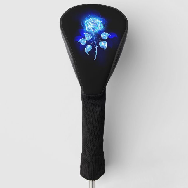 Burning Blue Rose Golf Head Cover (Front)