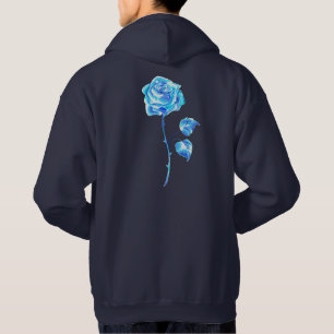 Burning Blue Rose Hoodie