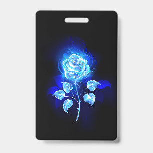 Burning Blue Rose ID Badge