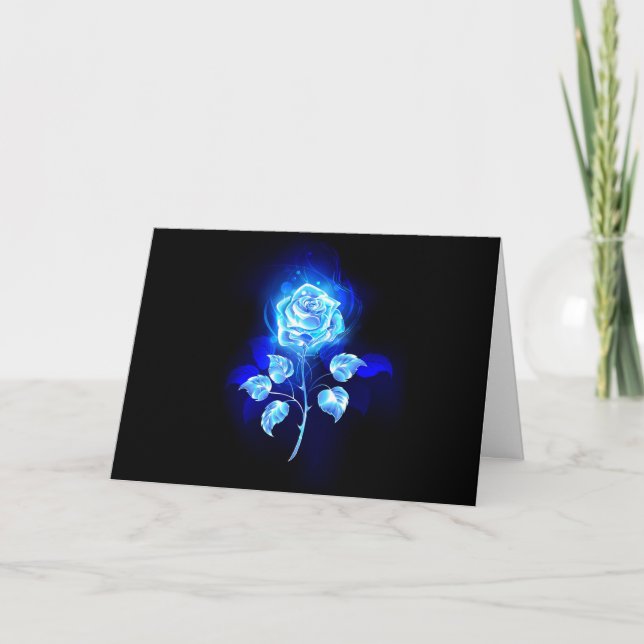 Burning Blue Rose Invitation (Front)