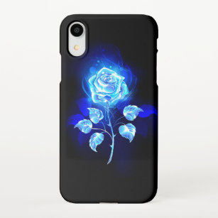 Burning Blue Rose iPhone Case