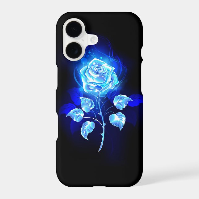 Burning Blue Rose iPhone Case (Back)