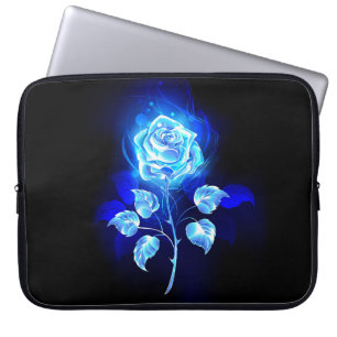 Burning Blue Rose Laptop Sleeve