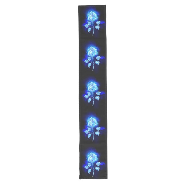 Burning Blue Rose Long Table Runner (Front)