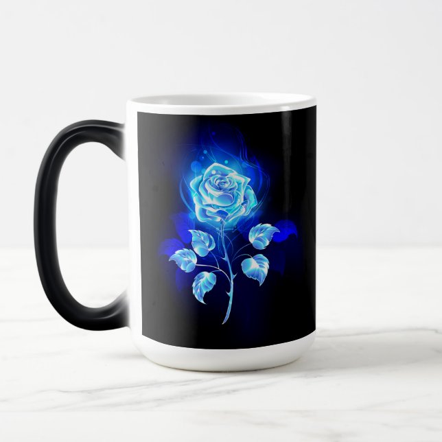 Burning Blue Rose Magic Mug (Left)