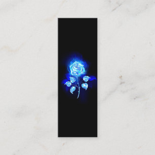 Burning Blue Rose Mini Business Card