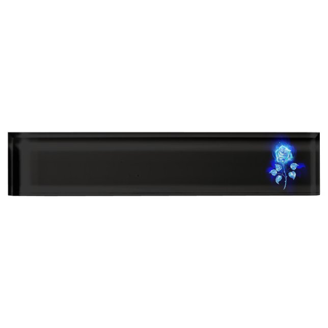 Burning Blue Rose Nameplate (Front)