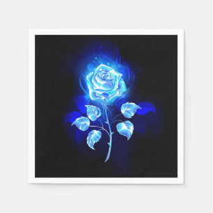 Burning Blue Rose Napkin