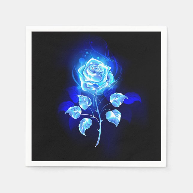 Burning Blue Rose Napkin (Front)