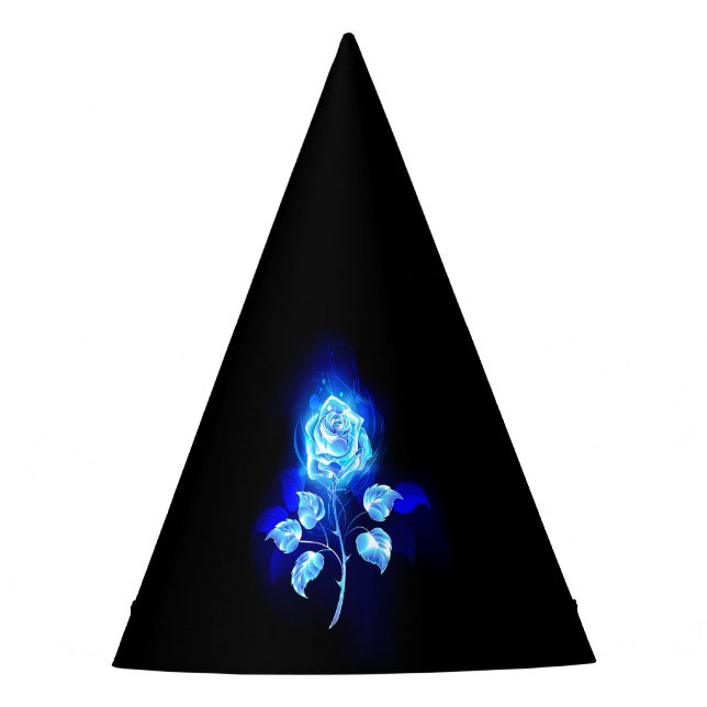 Burning Blue Rose Party Hat (Front)