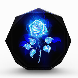 Burning Blue Rose Photo Block