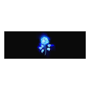 Burning Blue Rose Photo Print