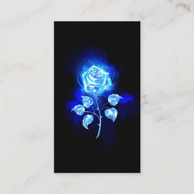 Burning Blue Rose Place Card (Front)