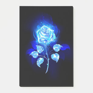 Burning Blue Rose Post-it Notes