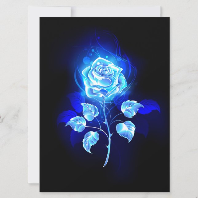 Burning Blue Rose Save The Date (Front)