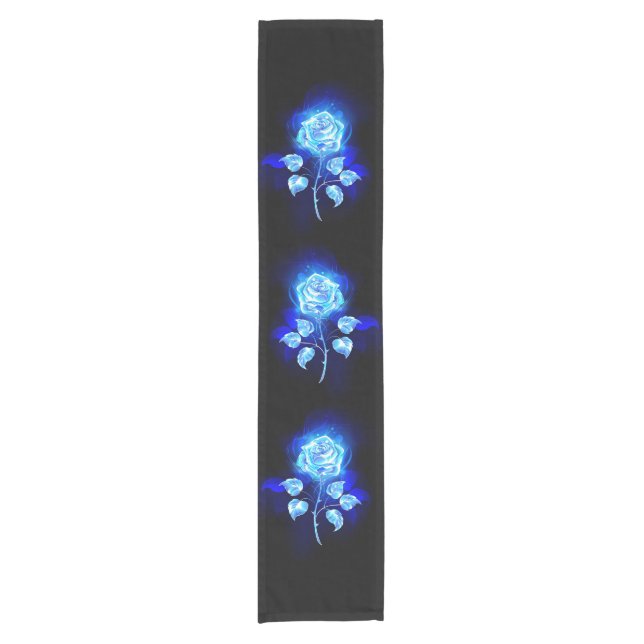 Burning Blue Rose Short Table Runner (Front)