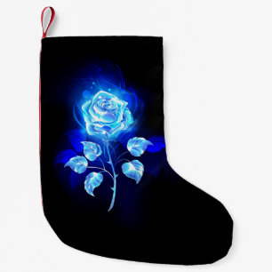 Burning Blue Rose Small Christmas Stocking