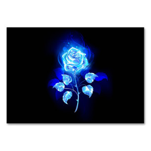 Burning Blue Rose Table Number