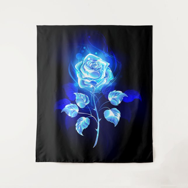 Burning Blue Rose Tapestry (Front)