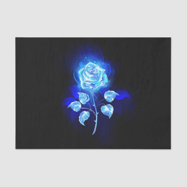Burning Blue Rose Tissue Paper (Front)