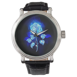 Burning Blue Rose Watch