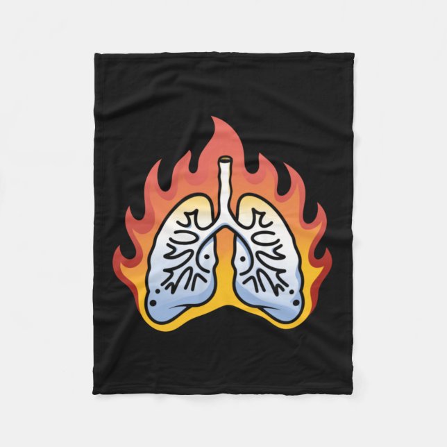 Burning Breath A Fiery Reminder Sticker  Fleece Blanket (Front)