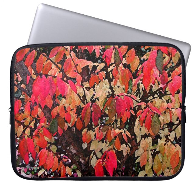 Burning Bush Abstract Laptop Sleeve (Front)